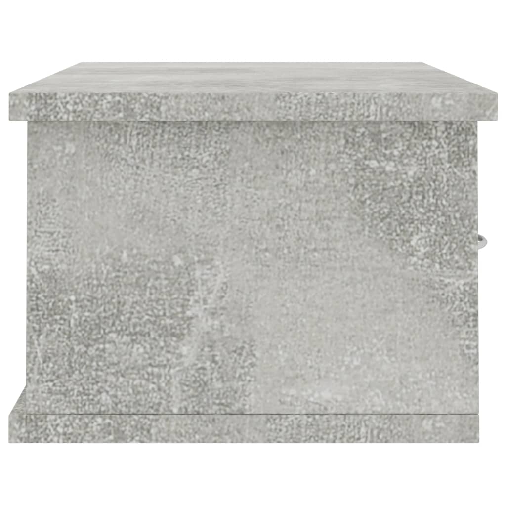 Wandschap met lades 60x26x18,5 cm bewerkt hout betongrijs is nu te koop bij PeponiXL, paradijselijk wonen!
