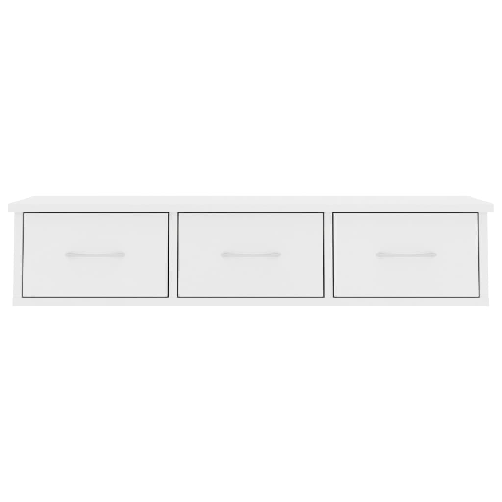 Wandschap met lades 88x26x18,5 cm bewerkt hout wit is nu te koop bij PeponiXL, paradijselijk wonen!