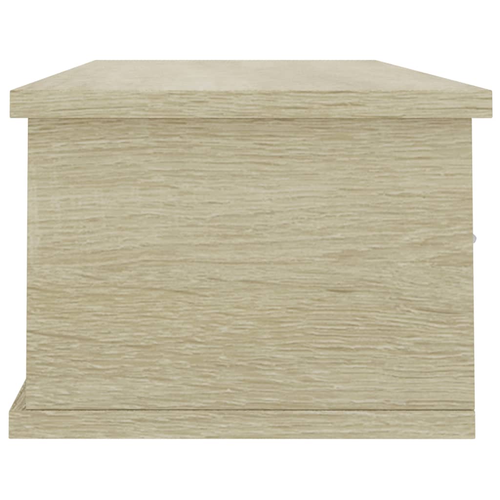 Wandschap met lades 88x26x18,5 cm bewerkt hout sonoma eiken is nu te koop bij PeponiXL, paradijselijk wonen!