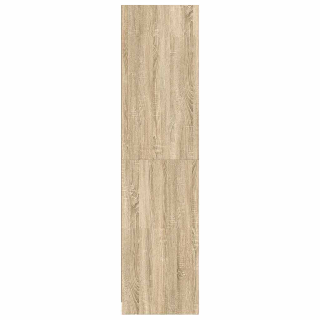 Kledingkast met lades 50x50x200 cm bewerkt hout sonoma eiken is nu te koop bij PeponiXL, paradijselijk wonen!