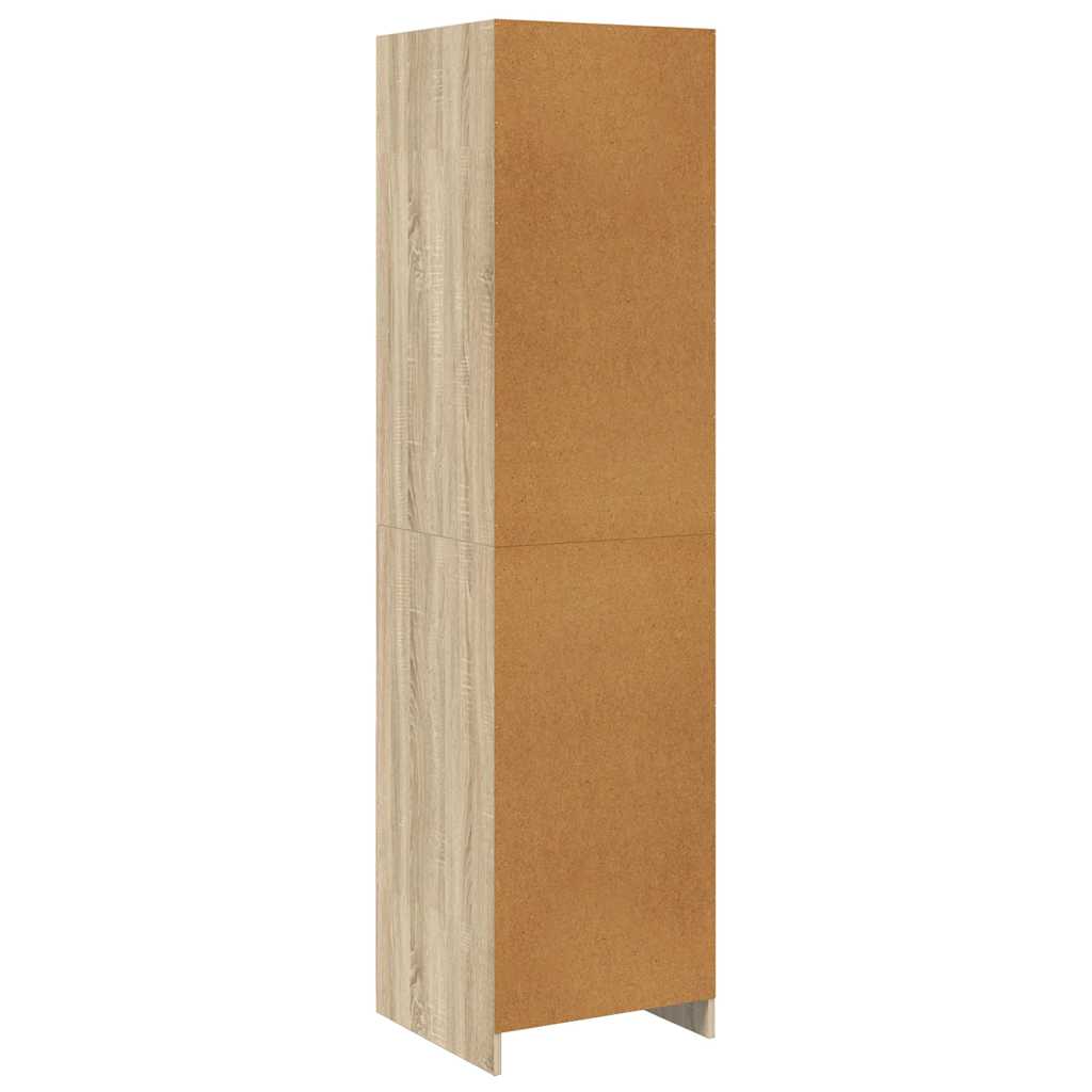 Kledingkast met lades 50x50x200 cm bewerkt hout sonoma eiken is nu te koop bij PeponiXL, paradijselijk wonen!