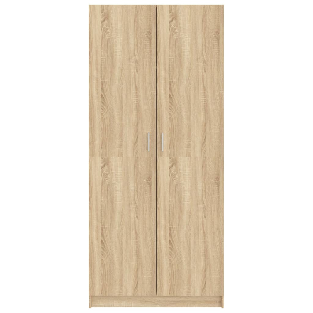 Kledingkast 80x52x180 cm bewerkt hout sonoma eikenkleurig is nu te koop bij PeponiXL, paradijselijk wonen!