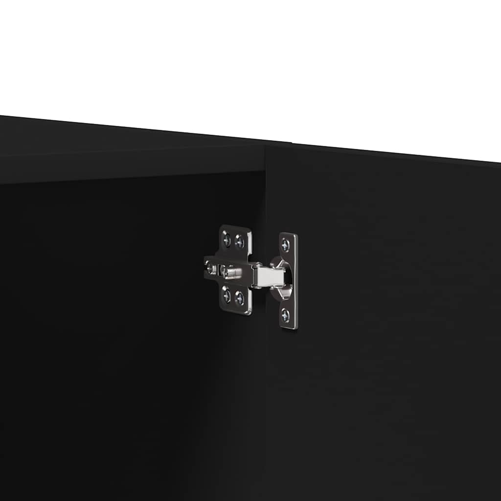 Kledingkast 90x52x200 cm bewerkt hout zwart is nu te koop bij PeponiXL, paradijselijk wonen!