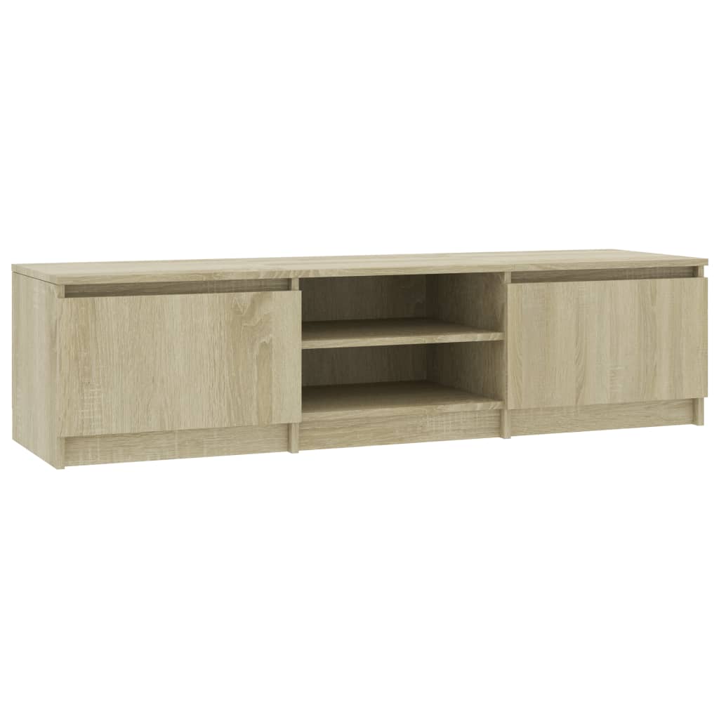 Tv-meubel 140x40x35,5 cm bewerkt hout sonoma eikenkleurig is nu te koop bij PeponiXL, paradijselijk wonen!