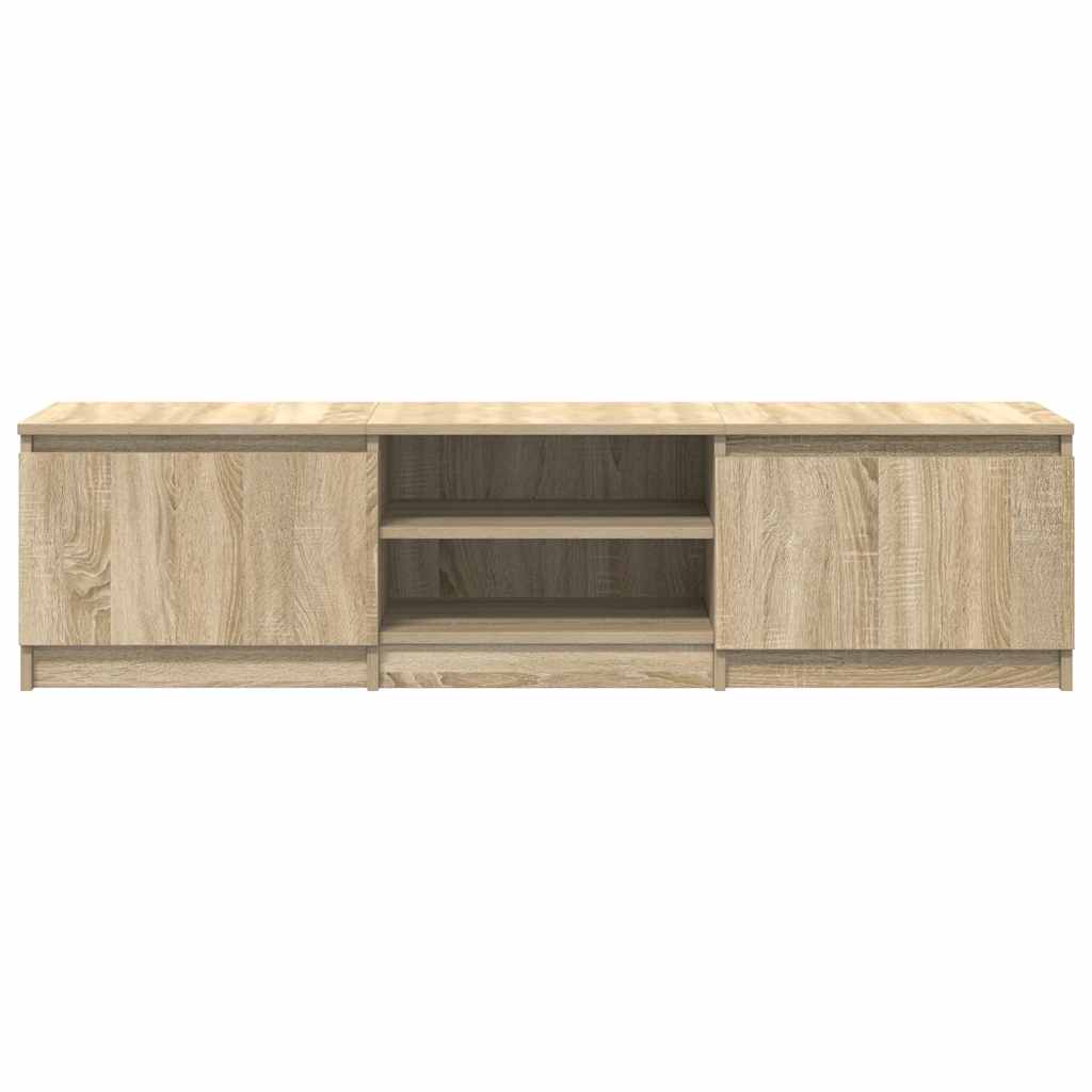 Tv-meubel 140x40x35,5 cm bewerkt hout sonoma eikenkleurig is nu te koop bij PeponiXL, paradijselijk wonen!