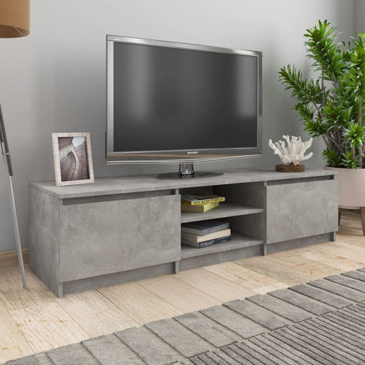 Tv-meubel 140x40x35,5 cm bewerkt hout betongrijs is nu te koop bij PeponiXL, paradijselijk wonen!