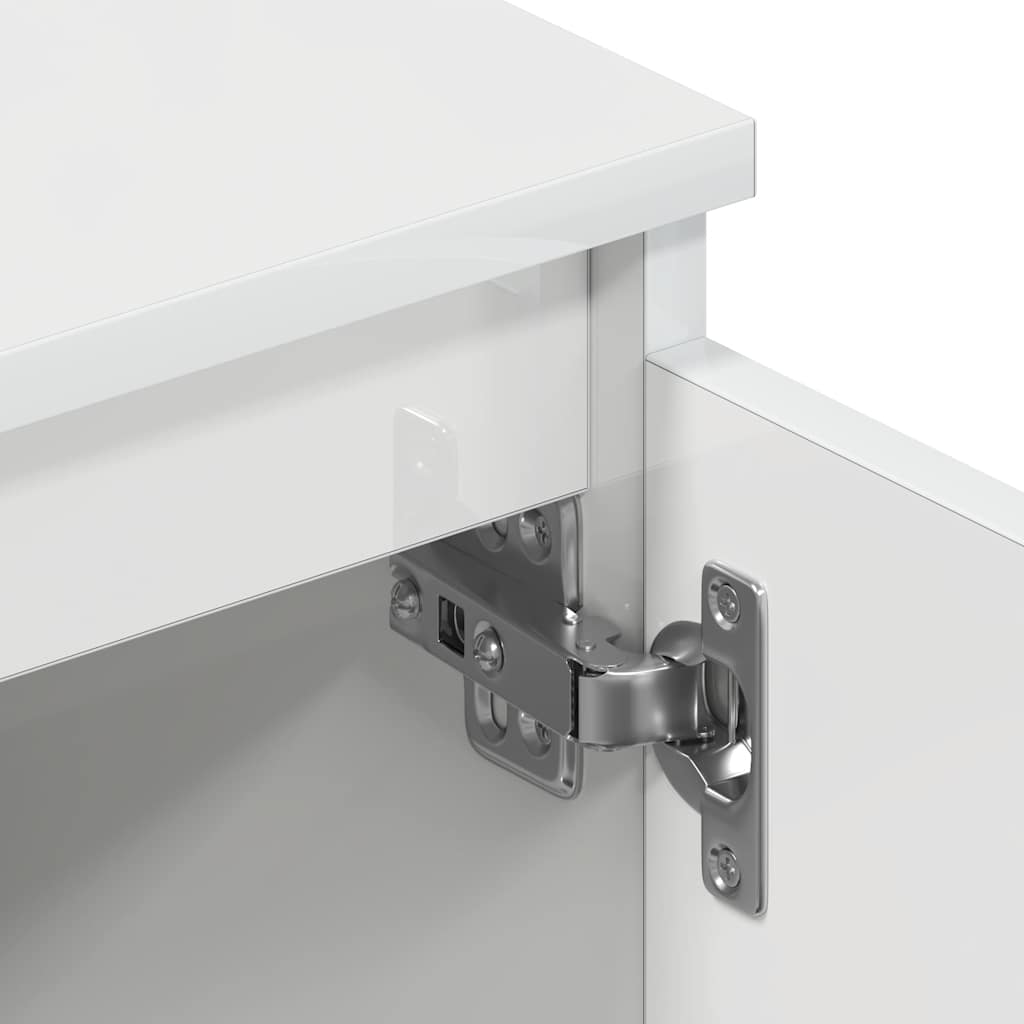 Tv-meubel 140x40x35,5 cm bewerkt hout hoogglans wit is nu te koop bij PeponiXL, paradijselijk wonen!