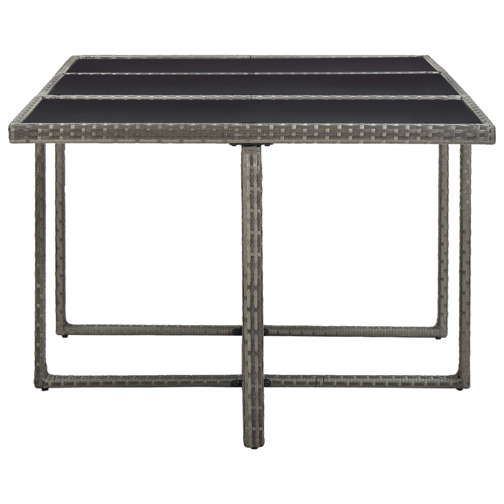 11-delige Tuinset met kussens poly rattan grijs is nu te koop bij PeponiXL, paradijselijk wonen!