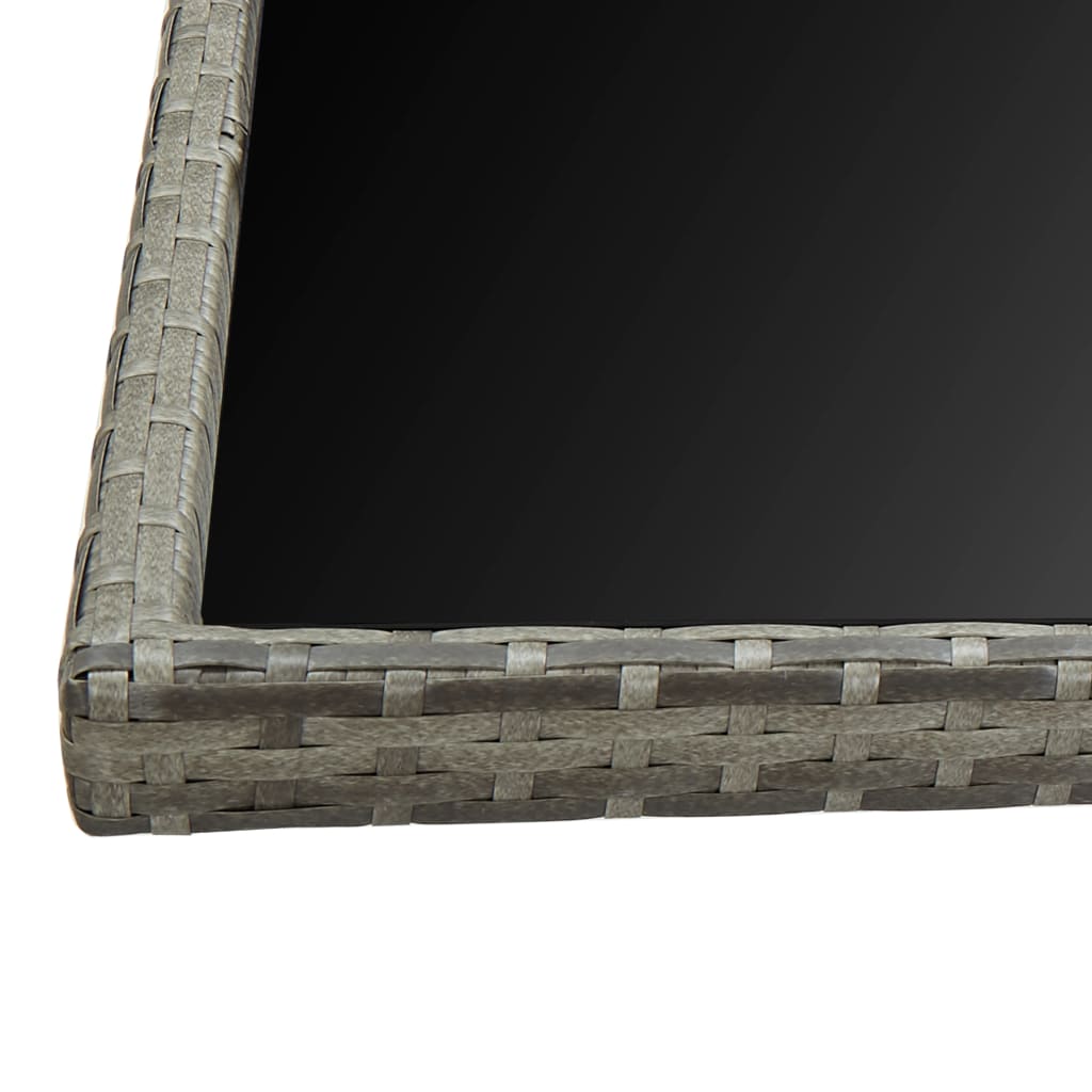 11-delige Tuinset met kussens poly rattan grijs is nu te koop bij PeponiXL, paradijselijk wonen!