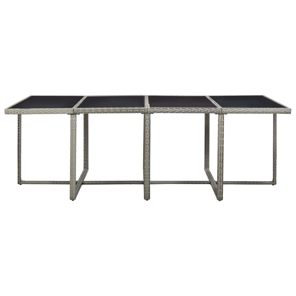 13-delige Tuinset met kussens poly rattan grijs is nu te koop bij PeponiXL, paradijselijk wonen!