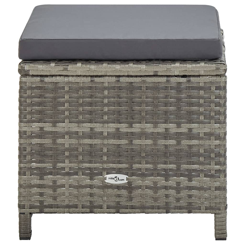 13-delige Tuinset met kussens poly rattan grijs is nu te koop bij PeponiXL, paradijselijk wonen!