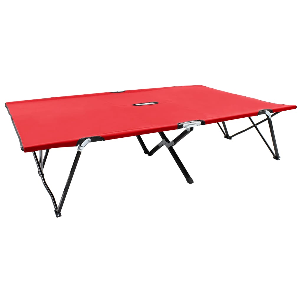 Ligbed 2-persoons inklapbaar staal rood is nu te koop bij PeponiXL, paradijselijk wonen!