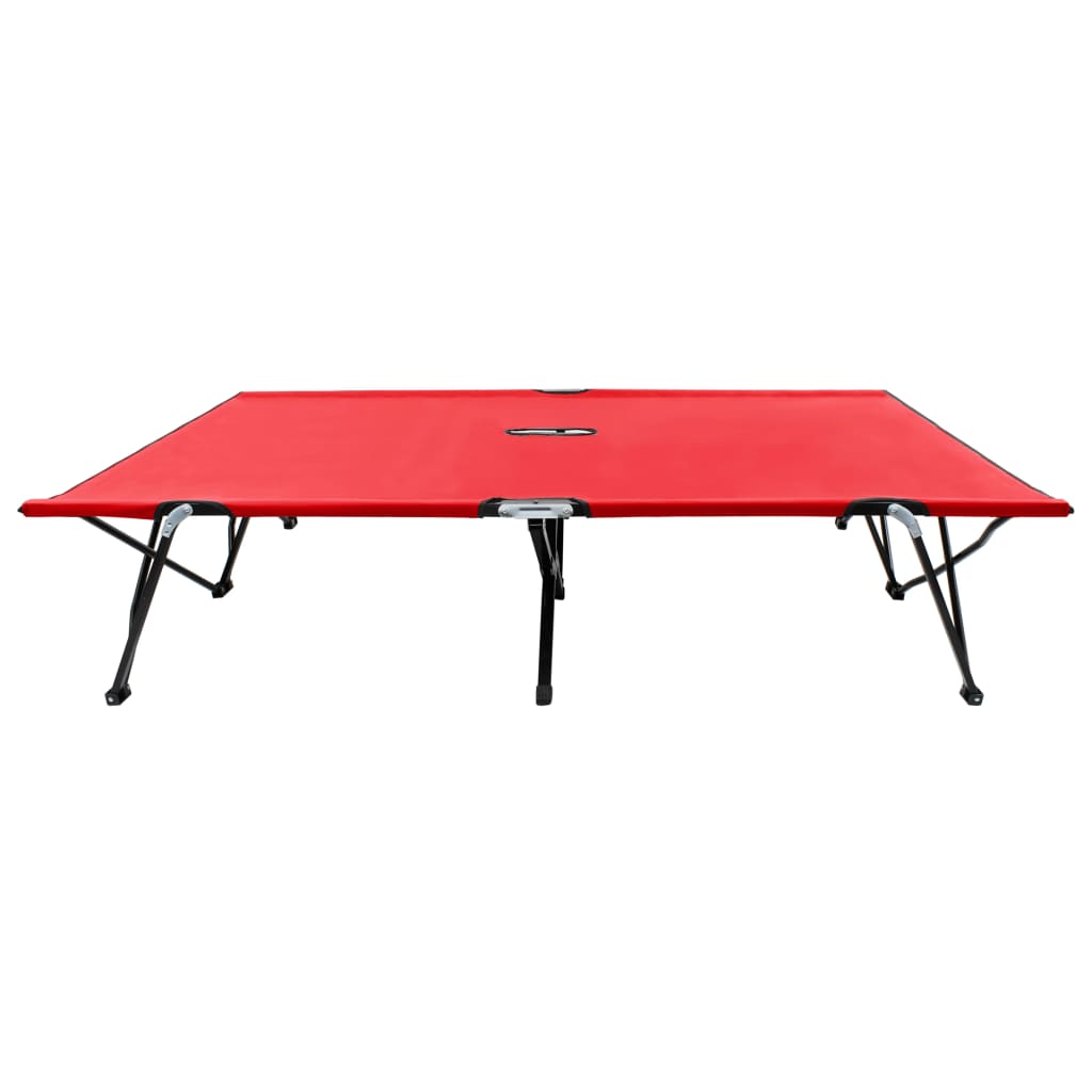 Ligbed 2-persoons inklapbaar staal rood is nu te koop bij PeponiXL, paradijselijk wonen!