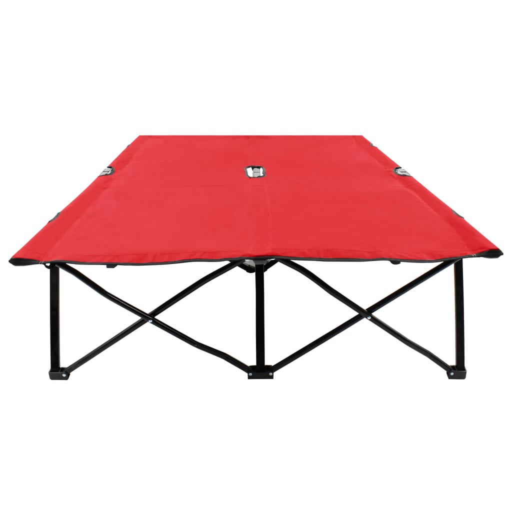 Ligbed 2-persoons inklapbaar staal rood is nu te koop bij PeponiXL, paradijselijk wonen!