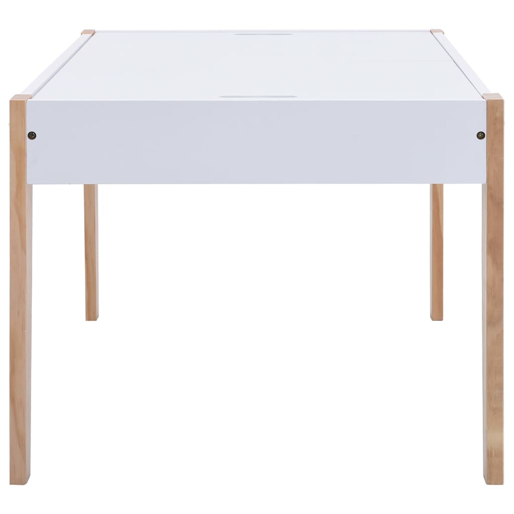 3-delige Kindertafel- en stoelenset krijtbord zwart en wit is nu te koop bij PeponiXL, paradijselijk wonen!