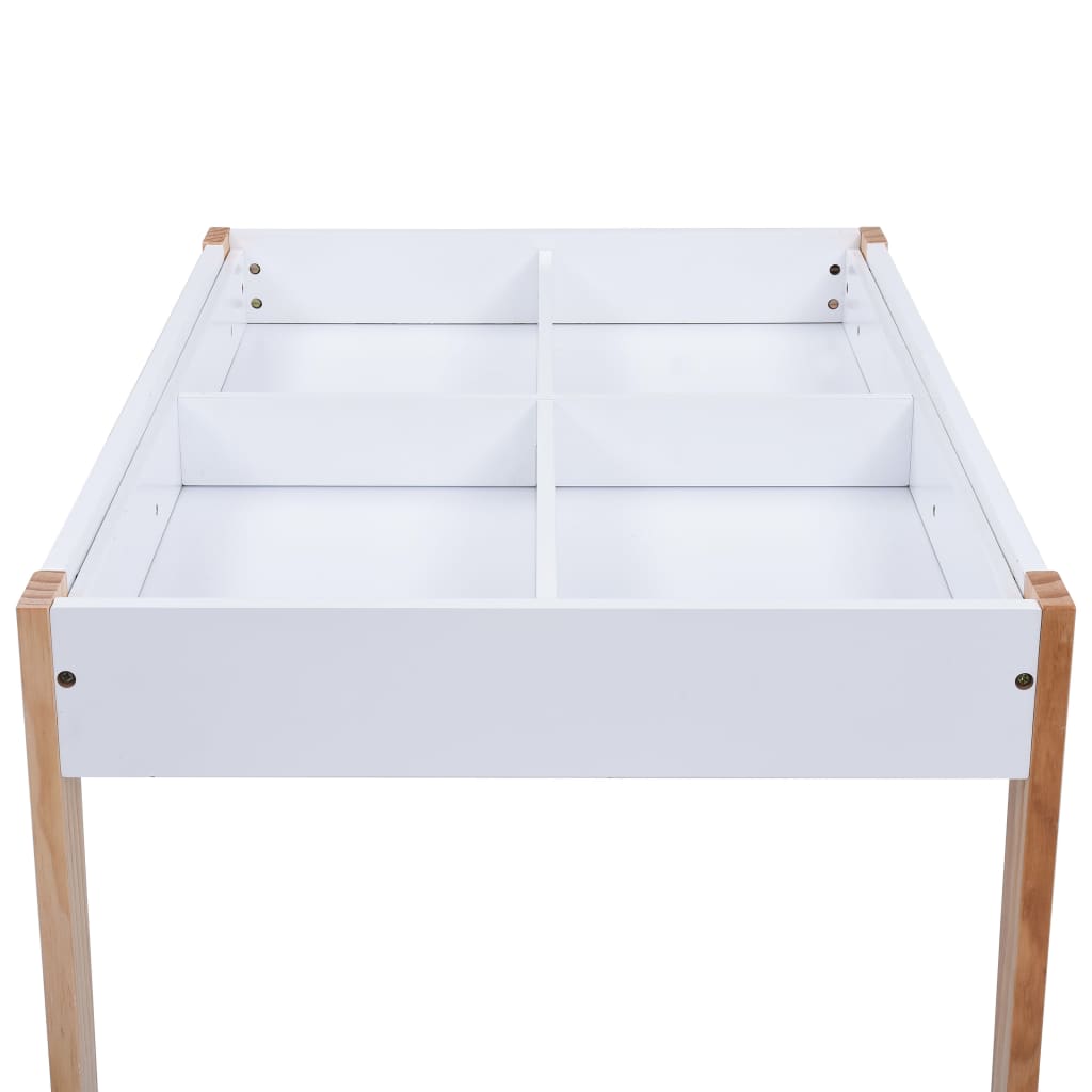3-delige Kindertafel- en stoelenset krijtbord zwart en wit is nu te koop bij PeponiXL, paradijselijk wonen!