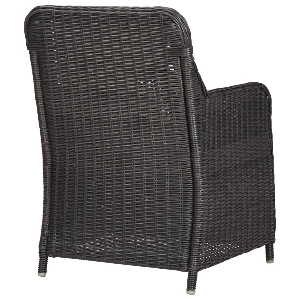 3-delige Bistroset met kussens poly rattan zwart is nu te koop bij PeponiXL, paradijselijk wonen!