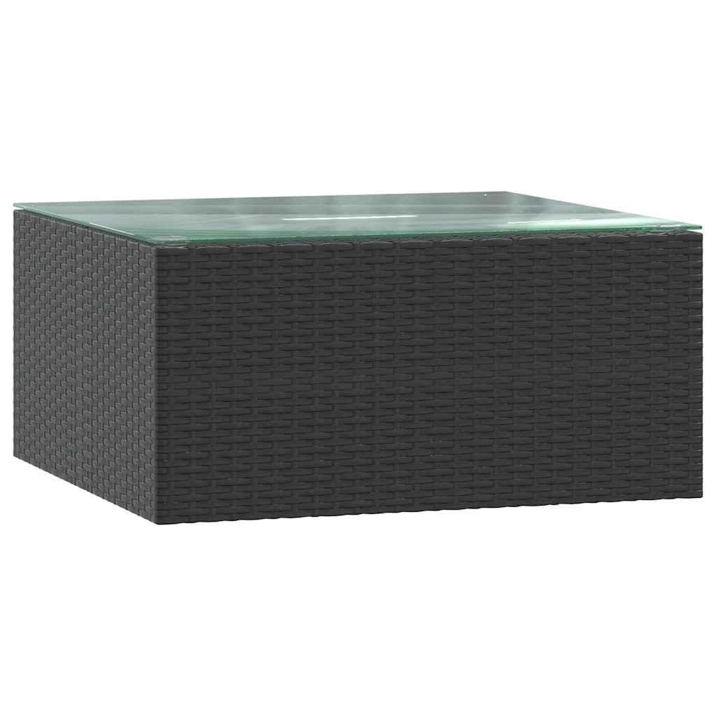 7-delige Loungeset met kussens poly rattan zwart is nu te koop bij PeponiXL, paradijselijk wonen!