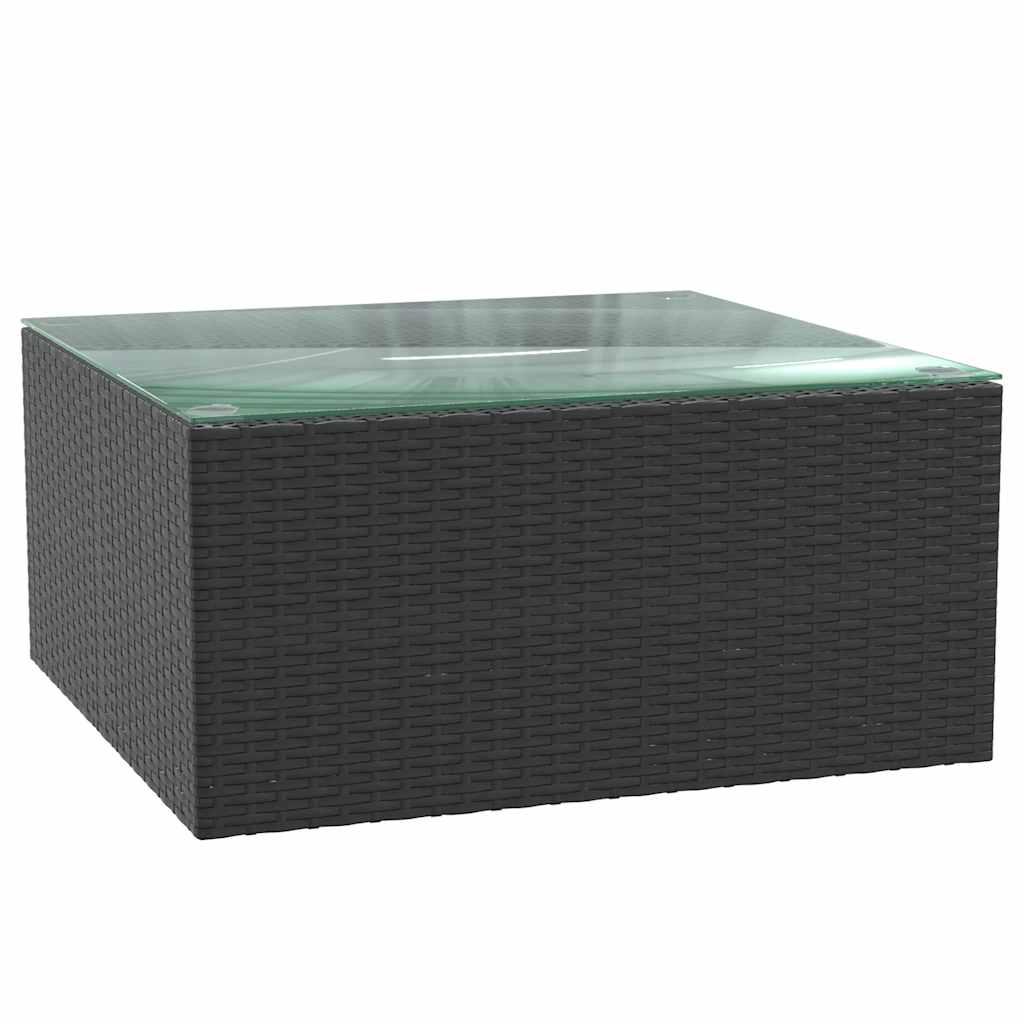 7-delige Loungeset met kussens poly rattan zwart is nu te koop bij PeponiXL, paradijselijk wonen!