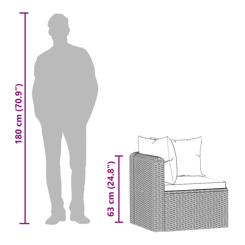 2-delige Loungeset met kussens poly rattan zwart is nu te koop bij PeponiXL, paradijselijk wonen!