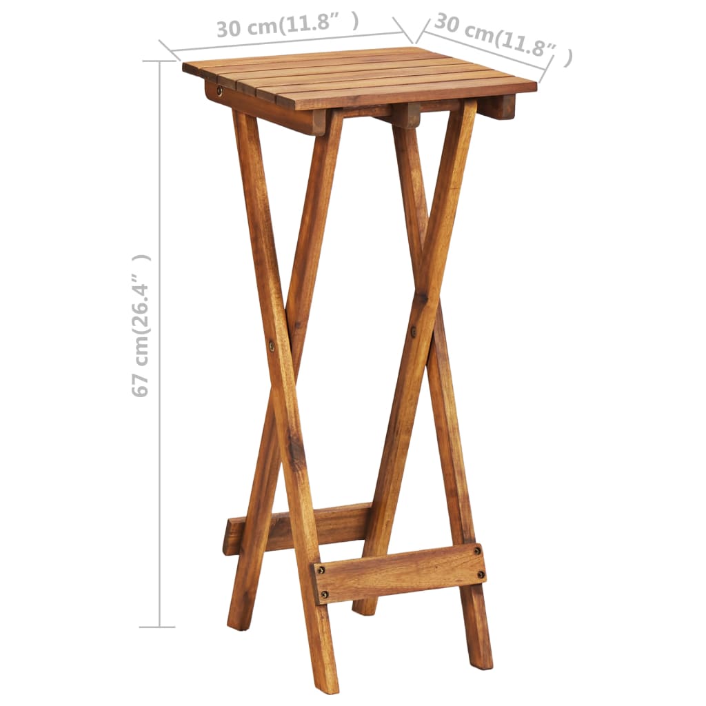 Plantenstandaard 30x30x67 cm massief acaciahout