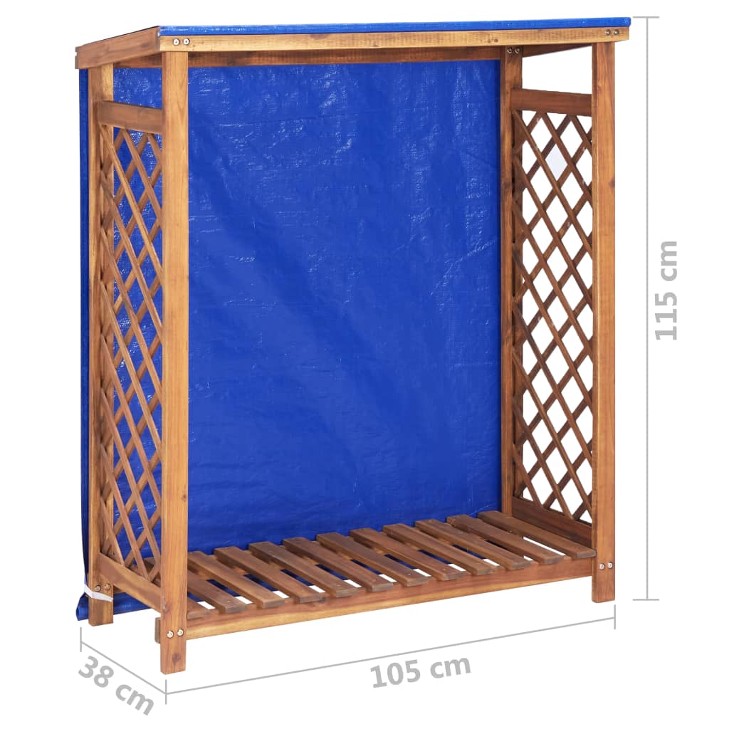 Haardhoutopslag 105x38x115 cm massief acaciahout is nu te koop bij PeponiXL, paradijselijk wonen!