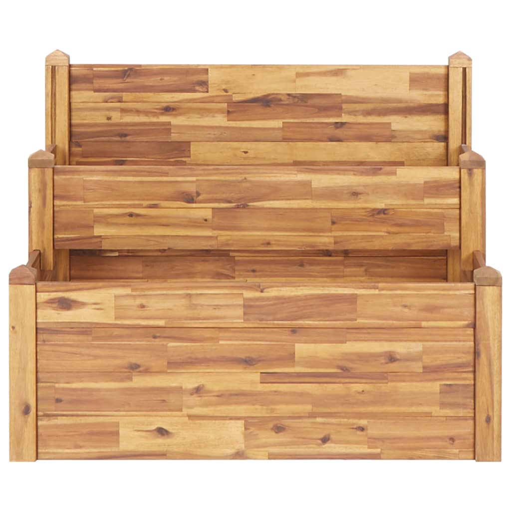 Plantenbak 2-laags 110x75x84 cm massief acaciahout is nu te koop bij PeponiXL, paradijselijk wonen!