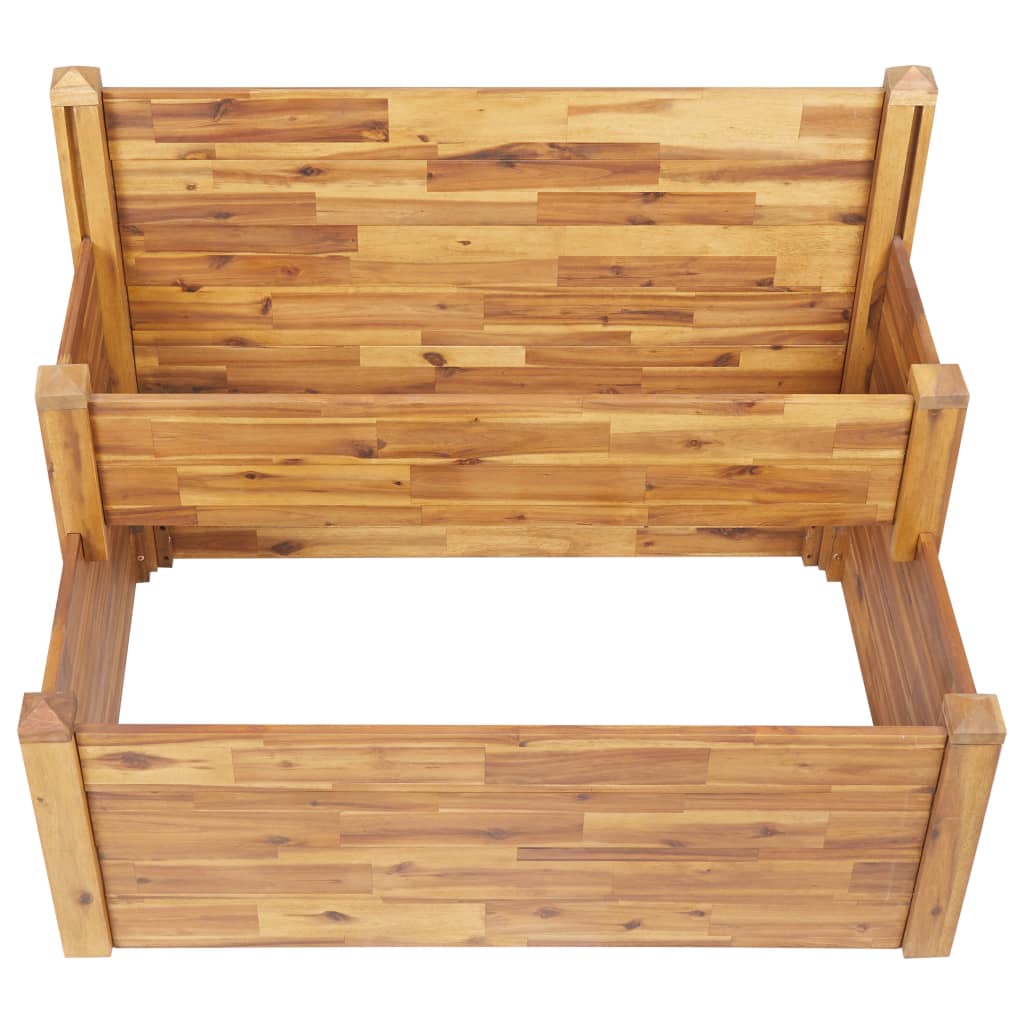 Plantenbak 2-laags 110x75x84 cm massief acaciahout is nu te koop bij PeponiXL, paradijselijk wonen!