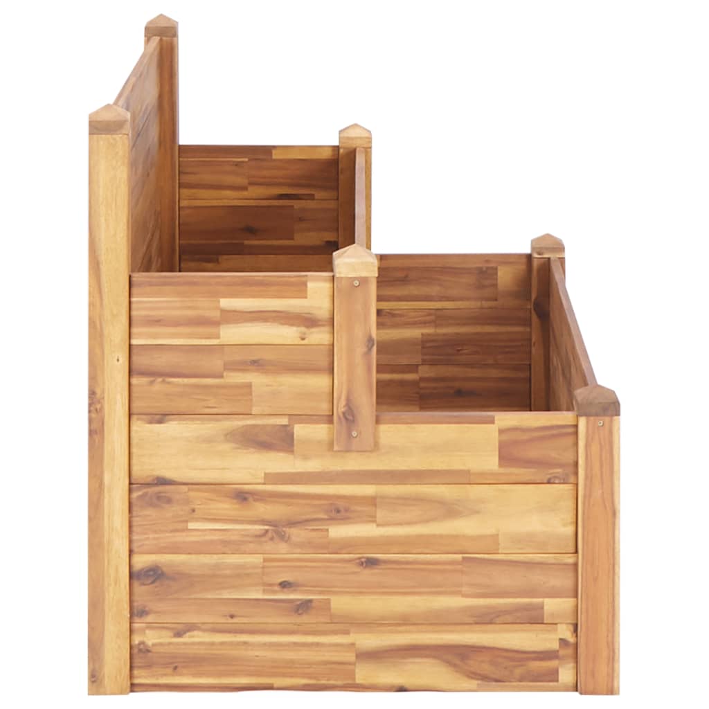 Plantenbak 2-laags 110x75x84 cm massief acaciahout is nu te koop bij PeponiXL, paradijselijk wonen!