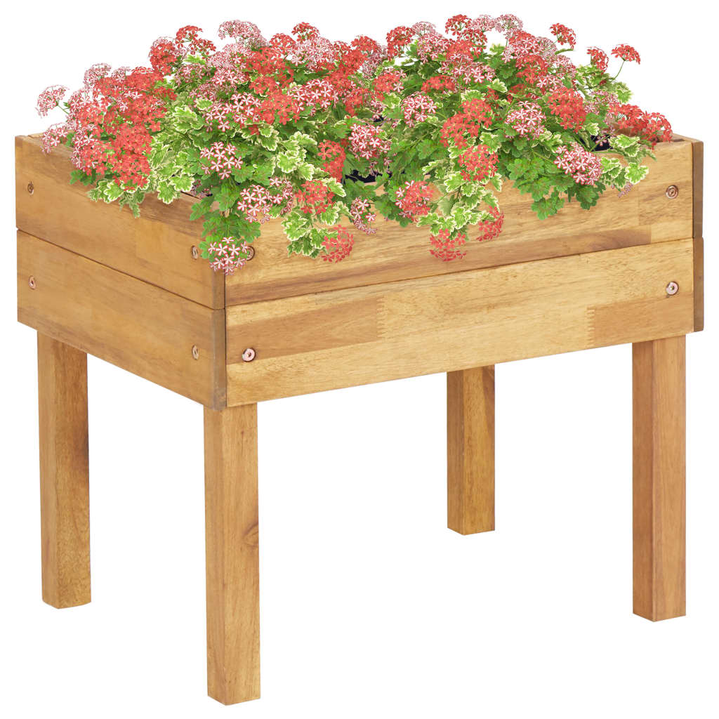Plantenbak verhoogd 50x40x45 cm massief acaciahout is nu te koop bij PeponiXL, paradijselijk wonen!