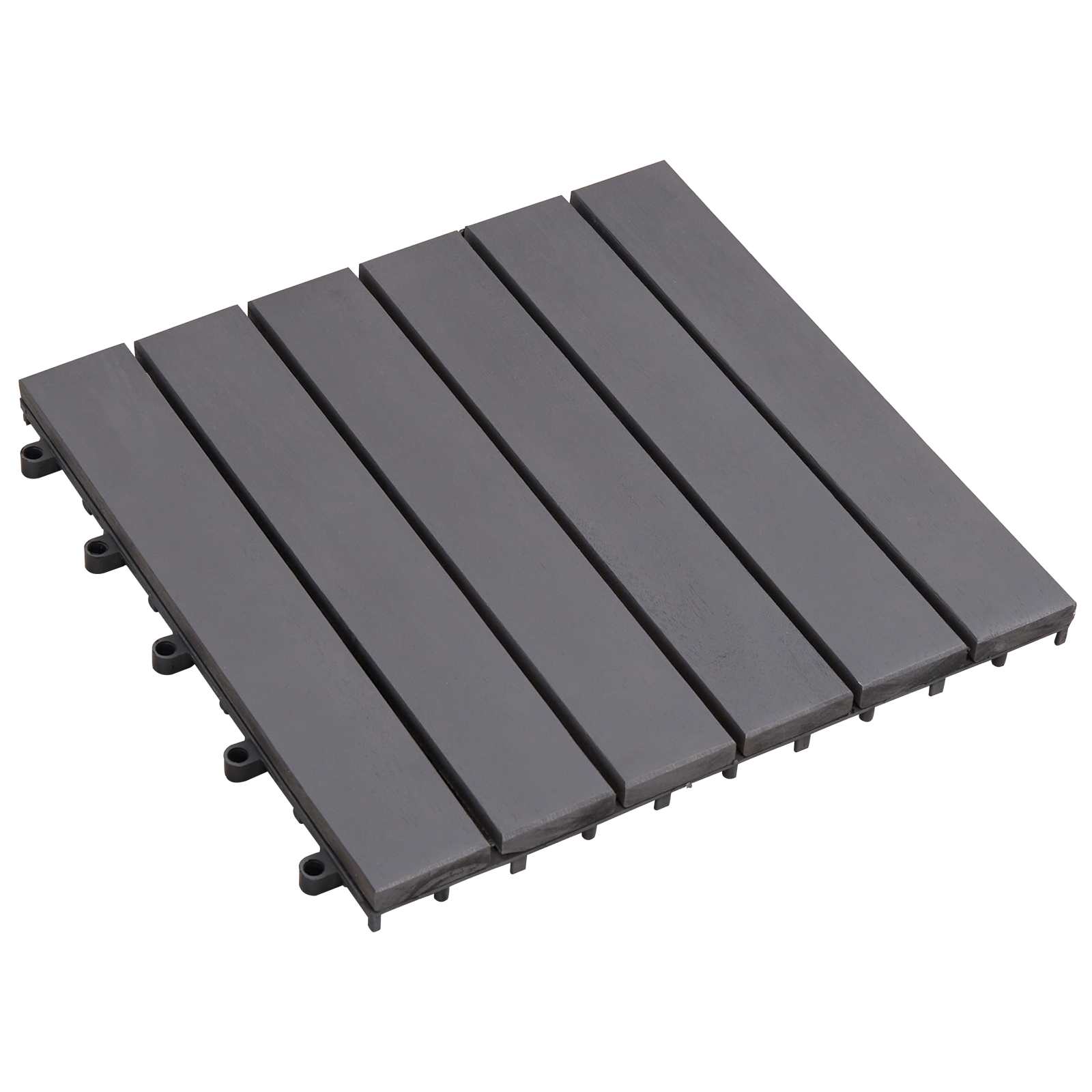 Terras Tegel 10 pcs Grijs 30 x 30 cm Acacia Hardhout is nu te koop bij PeponiXL, paradijselijk wonen!