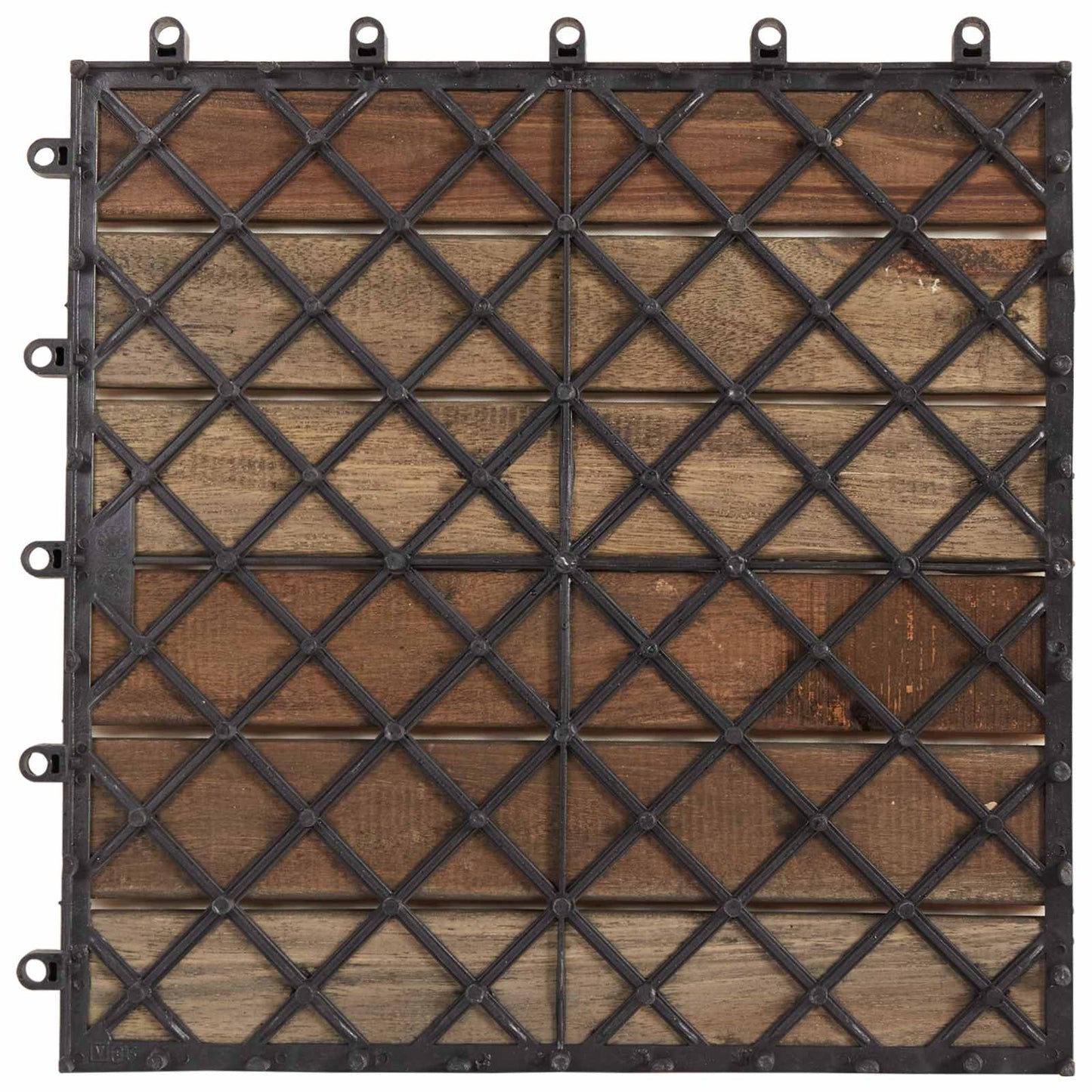Terras Tegel 10 pcs Grijs 30 x 30 cm Acacia Hardhout is nu te koop bij PeponiXL, paradijselijk wonen!