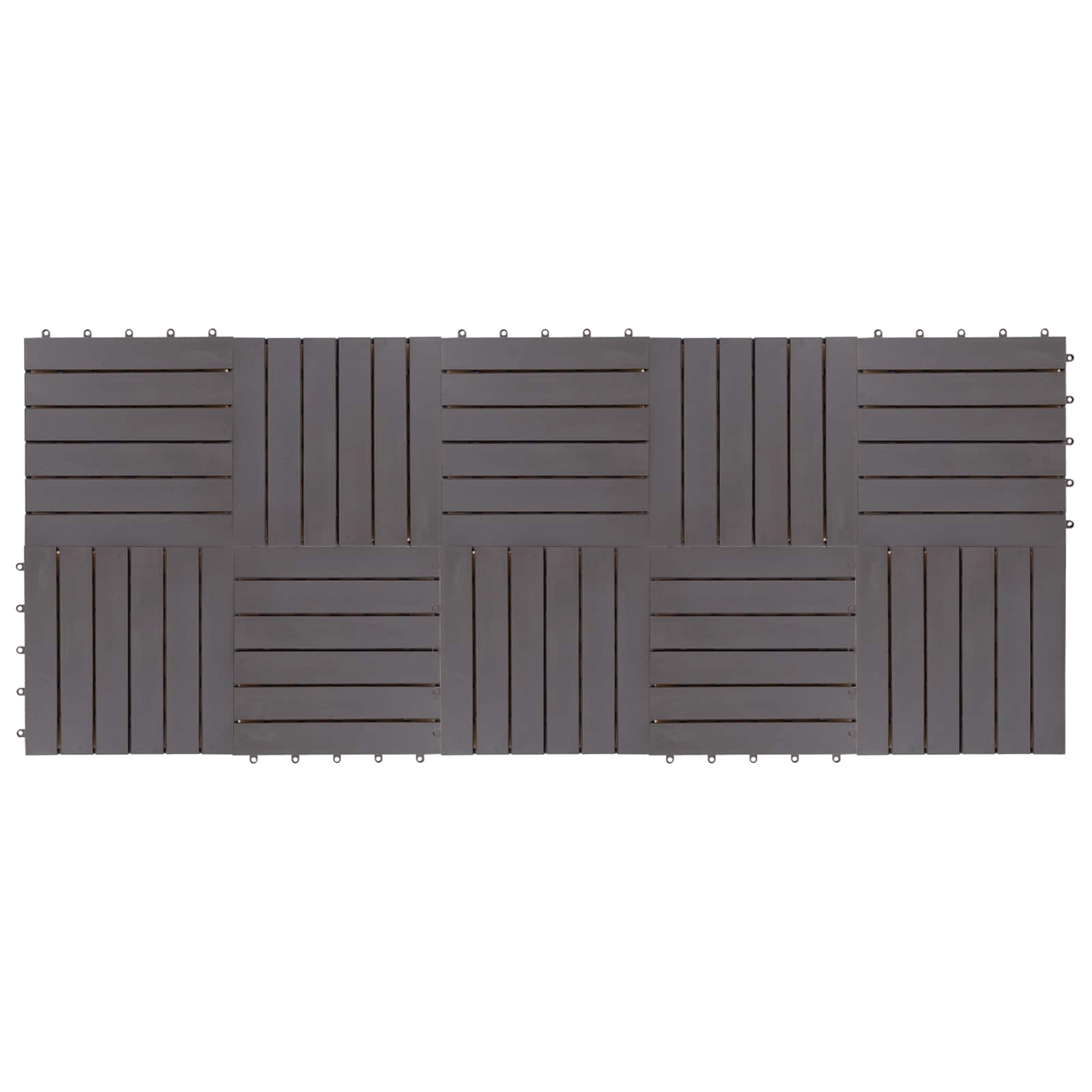 Terras Tegel 10 pcs Grijs 30 x 30 cm Acacia Hardhout is nu te koop bij PeponiXL, paradijselijk wonen!