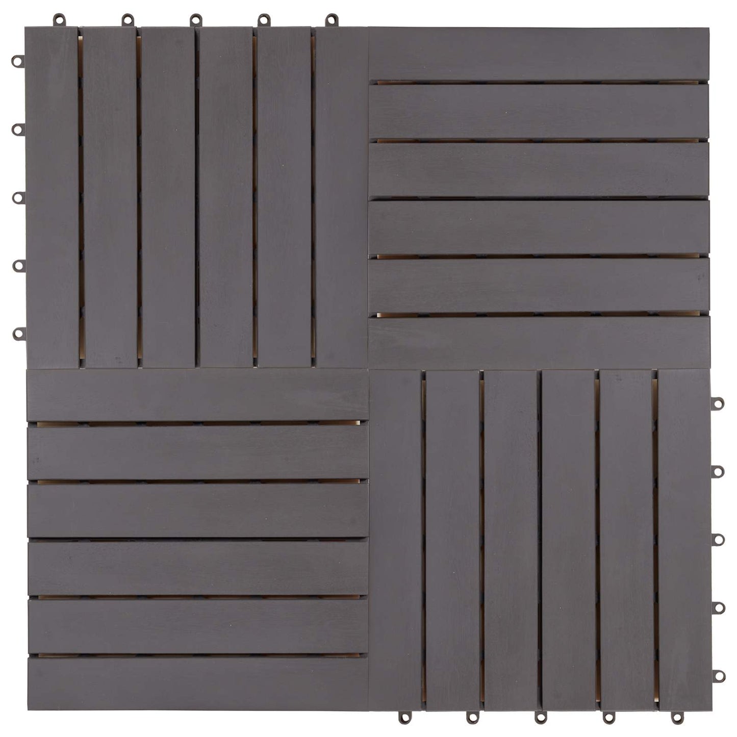 Terras Tegel 10 pcs Grijs 30 x 30 cm Acacia Hardhout is nu te koop bij PeponiXL, paradijselijk wonen!