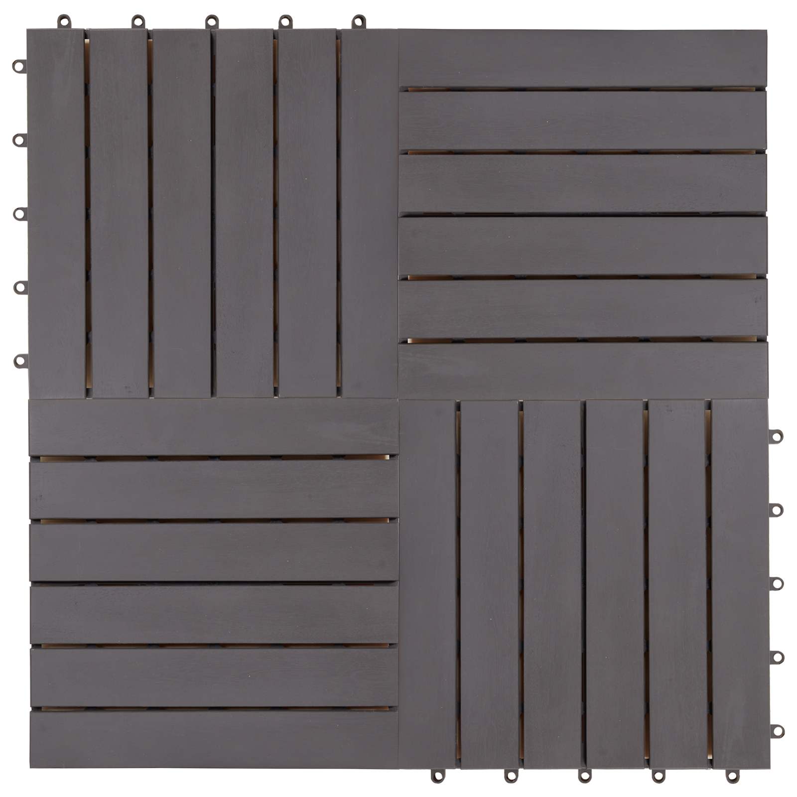 Terras Tegel 10 pcs Grijs 30 x 30 cm Acacia Hardhout is nu te koop bij PeponiXL, paradijselijk wonen!