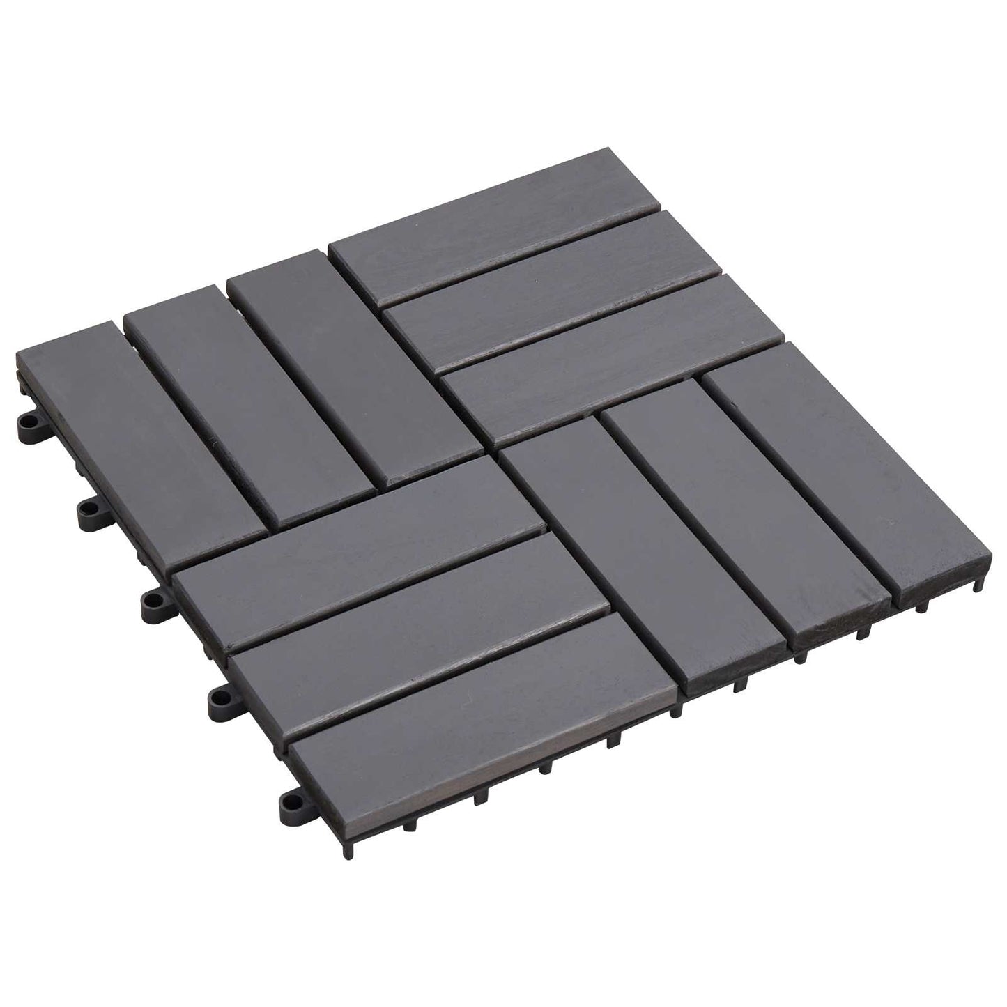 Terras Tegel 10 pcs Grijs 30 x 30 cm Acacia Hardhout is nu te koop bij PeponiXL, paradijselijk wonen!