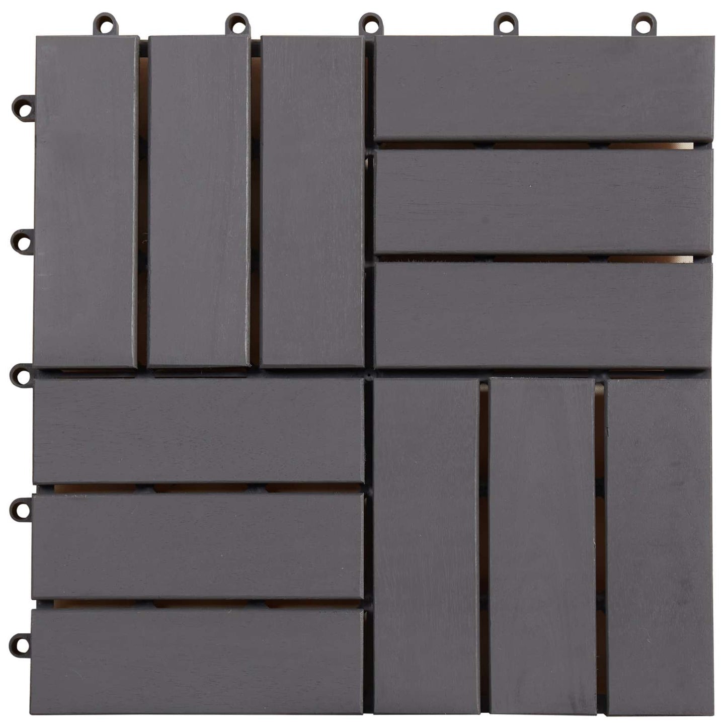 Terras Tegel 10 pcs Grijs 30 x 30 cm Acacia Hardhout is nu te koop bij PeponiXL, paradijselijk wonen!