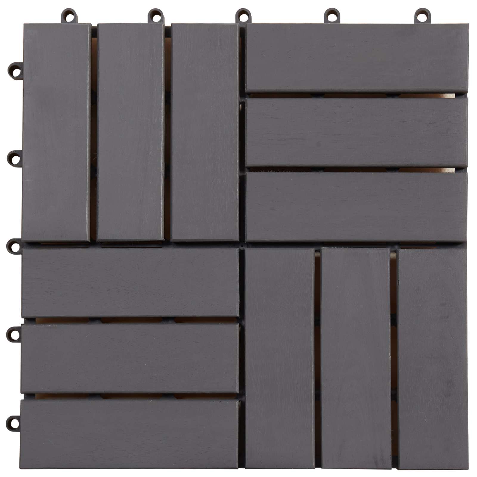 Terras Tegel 10 pcs Grijs 30 x 30 cm Acacia Hardhout is nu te koop bij PeponiXL, paradijselijk wonen!