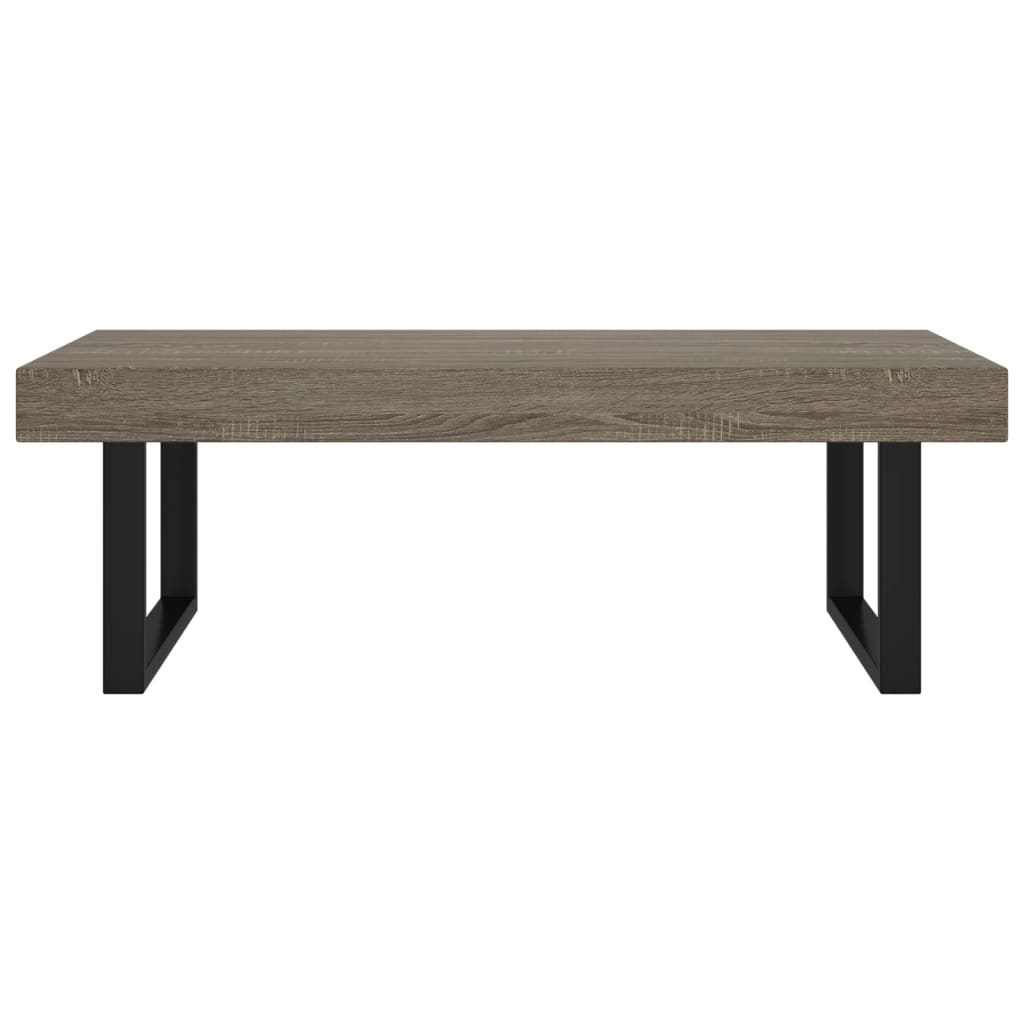 Salontafel 120x60x40 cm MDF en ijzer grijs en zwart is nu te koop bij PeponiXL, paradijselijk wonen!