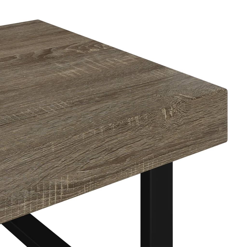 Salontafel 120x60x40 cm MDF en ijzer grijs en zwart is nu te koop bij PeponiXL, paradijselijk wonen!