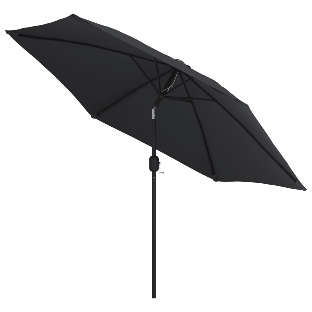 Parasol met metalen paal 300 cm zwart is nu te koop bij PeponiXL, paradijselijk wonen!