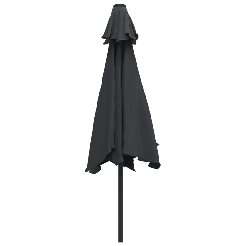 Parasol met metalen paal 300 cm zwart is nu te koop bij PeponiXL, paradijselijk wonen!