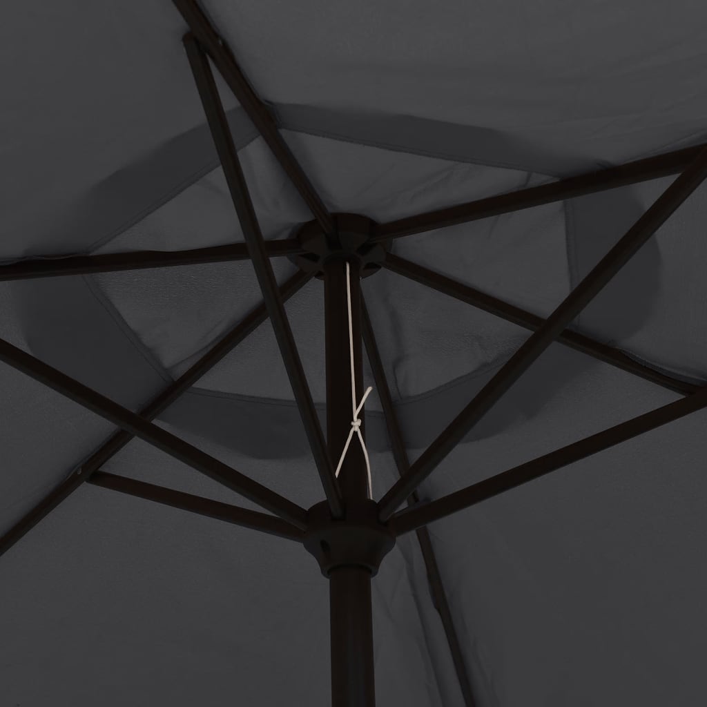 Parasol met metalen paal 300 cm zwart is nu te koop bij PeponiXL, paradijselijk wonen!