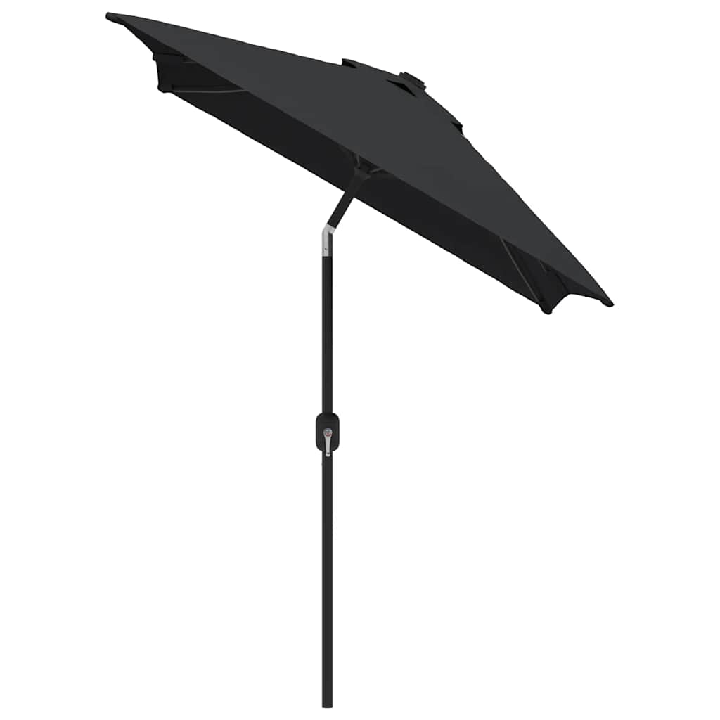 Parasol met metalen paal 300x200 cm zwart is nu te koop bij PeponiXL, paradijselijk wonen!