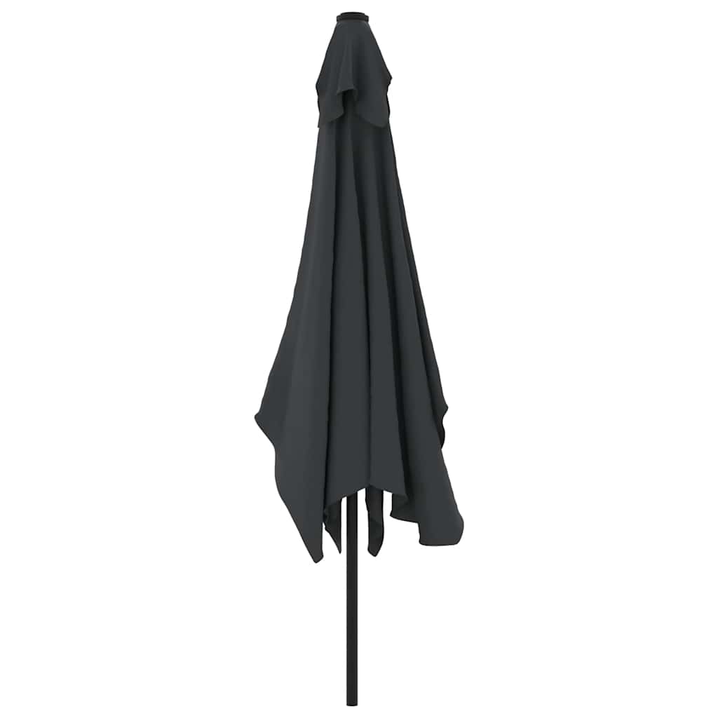 Parasol met metalen paal 300x200 cm zwart is nu te koop bij PeponiXL, paradijselijk wonen!