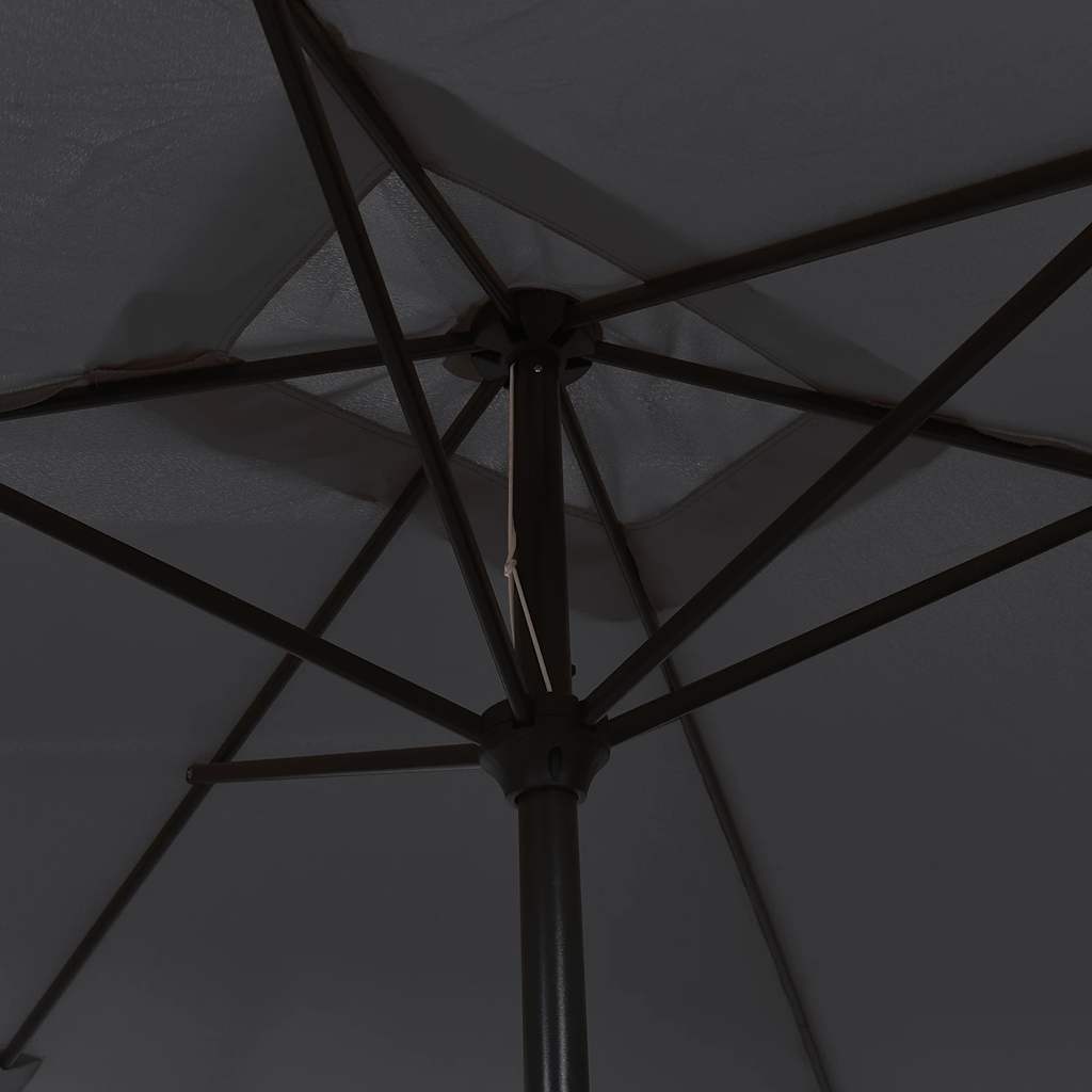 Parasol met metalen paal 300x200 cm zwart is nu te koop bij PeponiXL, paradijselijk wonen!