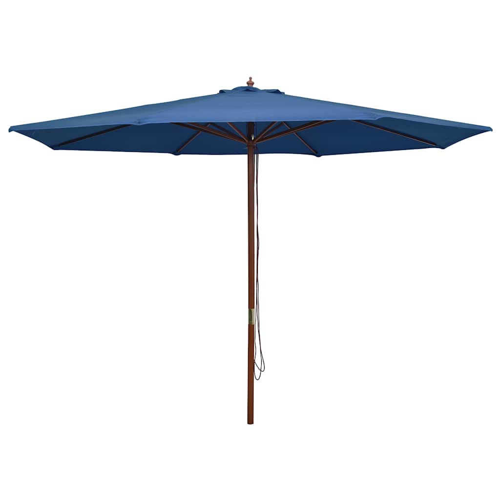 Parasol met houten paal 350 cm blauw is nu te koop bij PeponiXL, paradijselijk wonen!