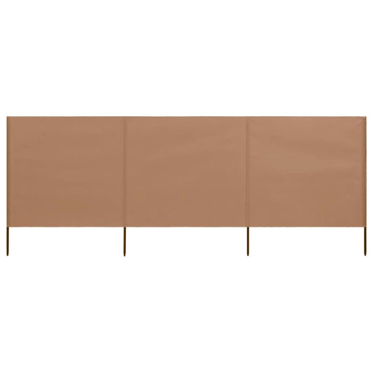 Windscherm 3-panelen 400x80 cm stof taupe is nu te koop bij PeponiXL, paradijselijk wonen!
