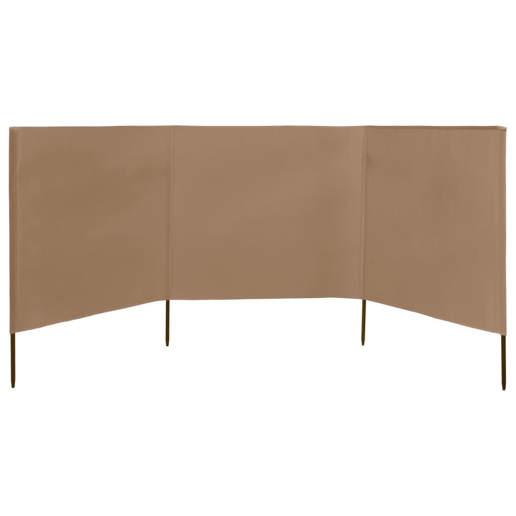 Windscherm 3-panelen 400x80 cm stof taupe is nu te koop bij PeponiXL, paradijselijk wonen!