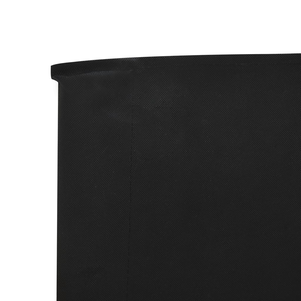 Windscherm 3-panelen 400x120 cm stof zwart is nu te koop bij PeponiXL, paradijselijk wonen!